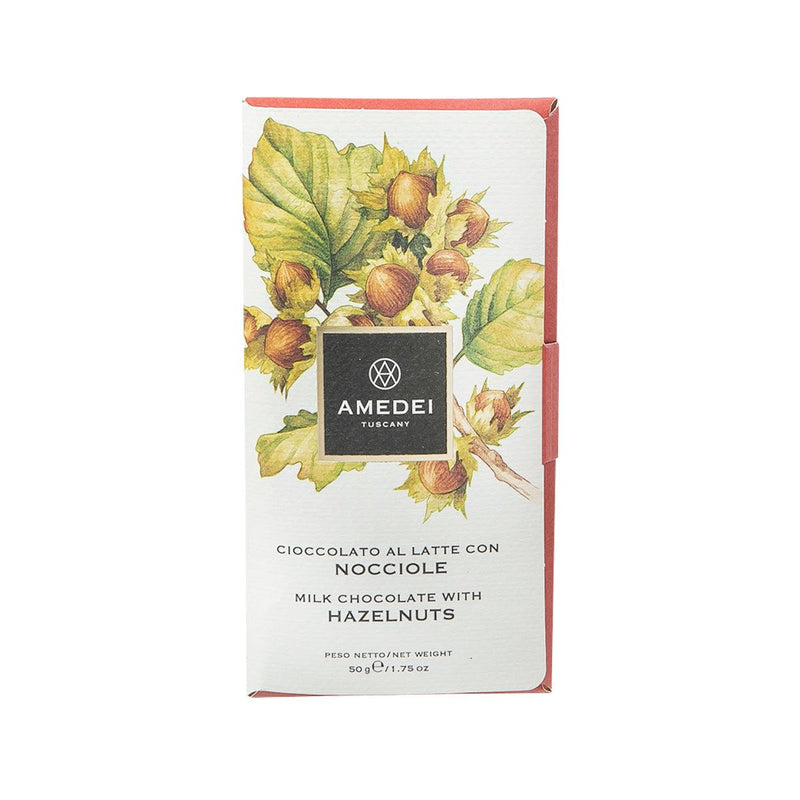 AMEDEI Milk Chocolate Bar with Hazelnuts  (50g)
