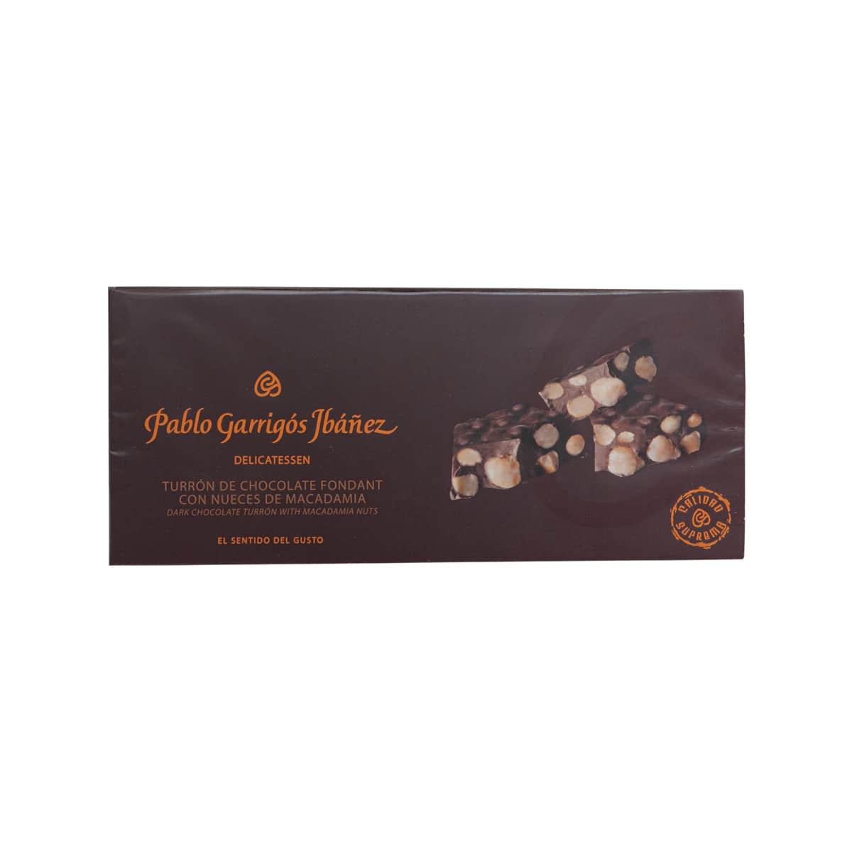 PABLO GARRIGOS IBANEZ Dark Chocolate Turron Nougat with Macadamia Nuts  (300g)