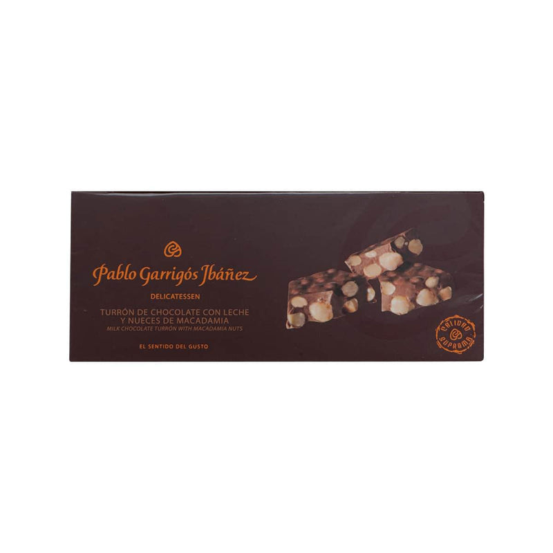 PABLO GARRIGOS IBANEZ Milk Chocolate Turron Nougat with Macadamia Nuts  (300g)