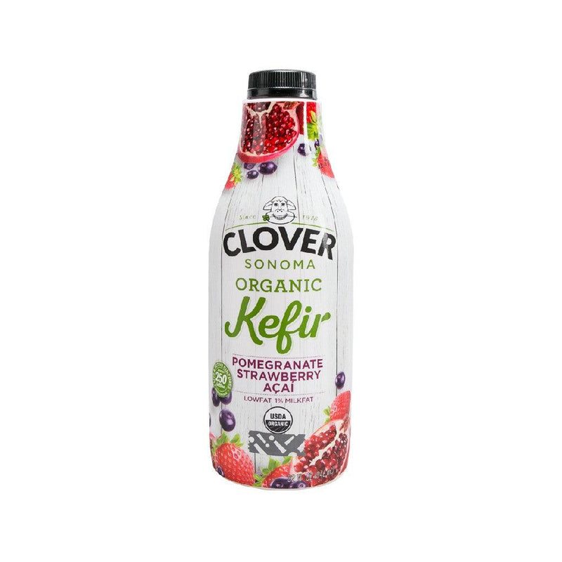 CLOVER Organic Kefir - Pomegranate, Strawberry, Acai  (946mL)