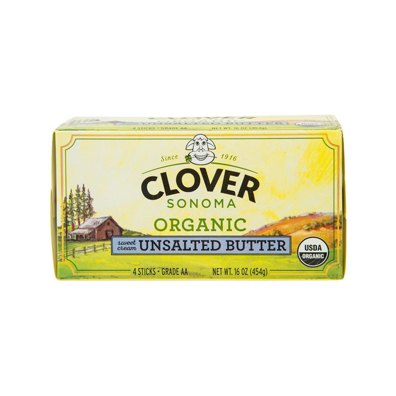 CLOVER Organic Butter - Unsalted  (454g)