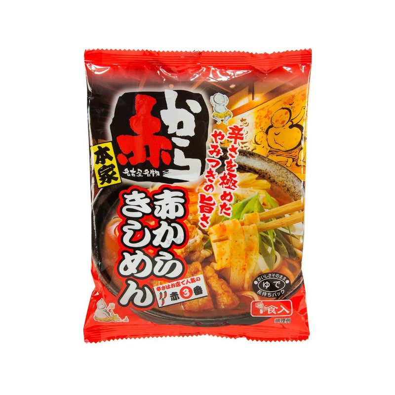 SUGAKIYA Akakara Instant Spicy Kishimen Flat Noodle  (226g)