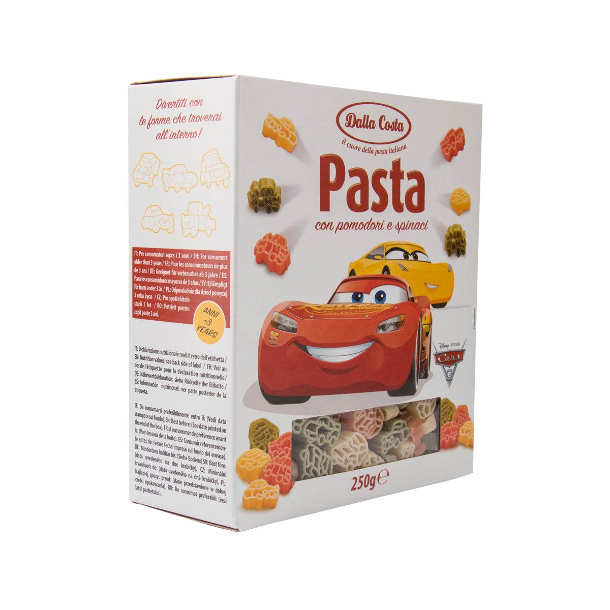 DALLA COSTA Pasta with Tomato and Spinach - Cars  (250g)