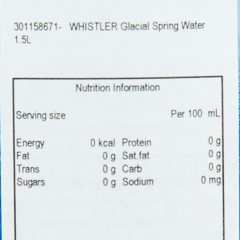 WHISTLER Glacial Spring Water  (1.5L) - city&