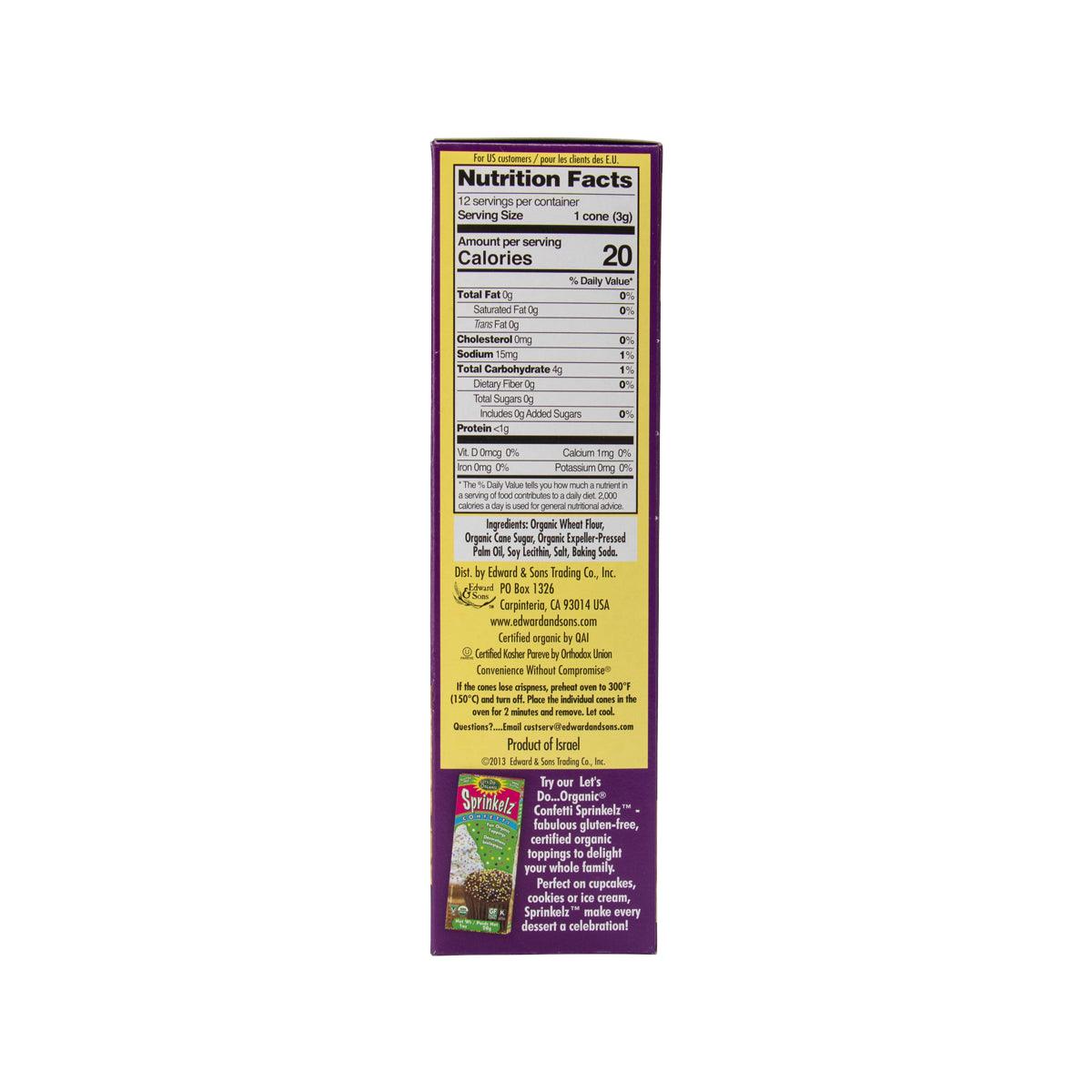 LET'S DO Organic Ice Cream Cones  (36g)