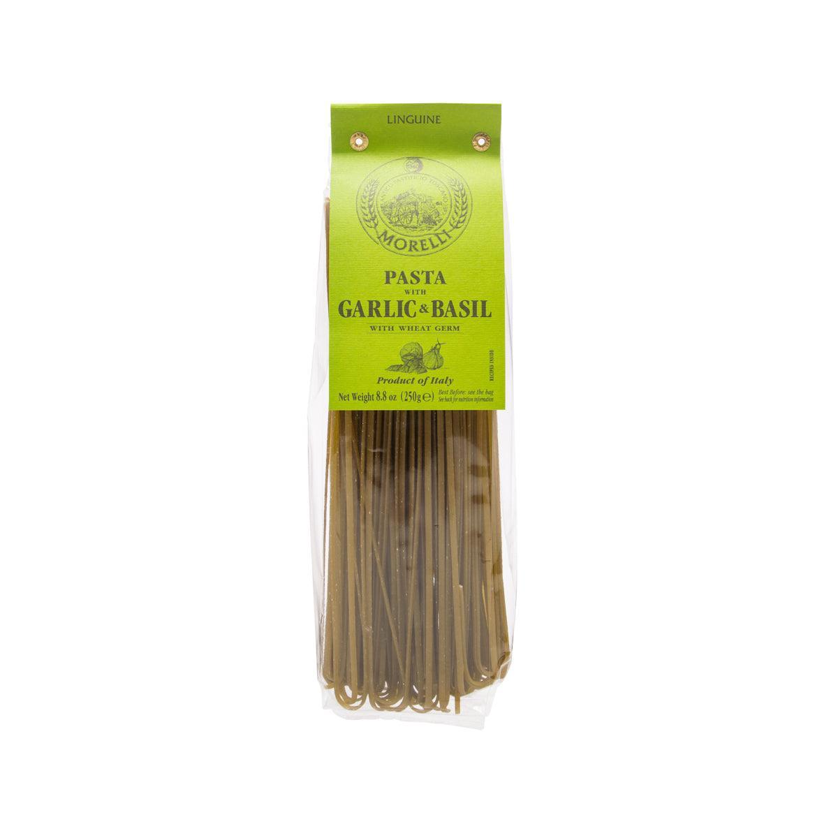 MORELLI Artisanal Garlic & Basil Linguine with Wheat Germ  (250g)