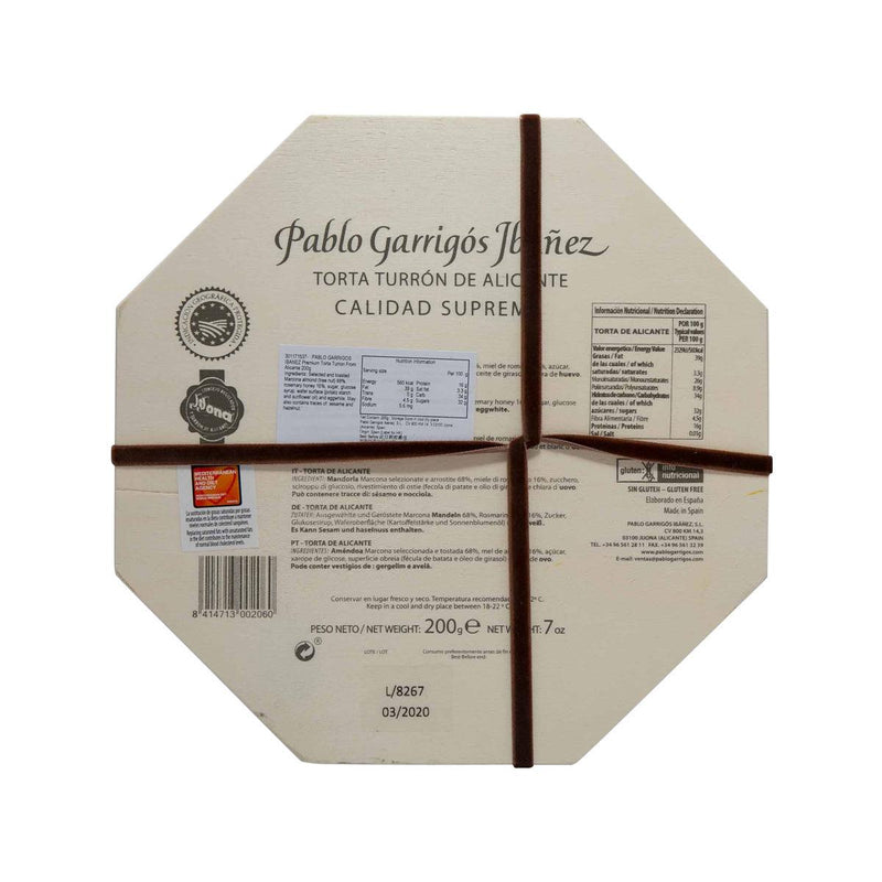 PABLO GARRIGOS IBANEZ Premium Torta Turron from Alicante  (200g)