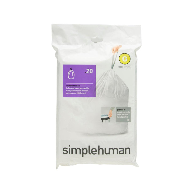 SIMPLEHUMAN Trash Bag-Code G-Type 30L 20P (20pcs) – city'super E-Shop