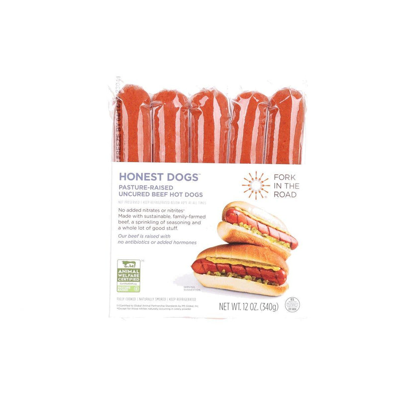 FORK IN THE ROAD Honest Dogs™ Pasture-Raised Uncured Beef Hot Dogs  (340g)