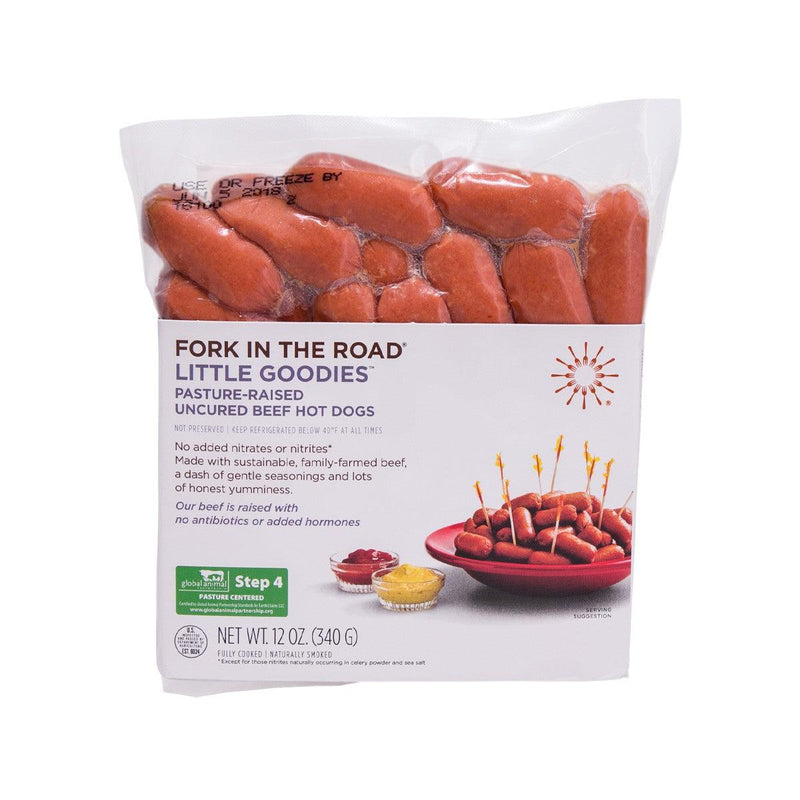 FORK IN THE ROAD Little Goodies™ Pasture-Raised Uncured Beef Hot Dogs  (340g)