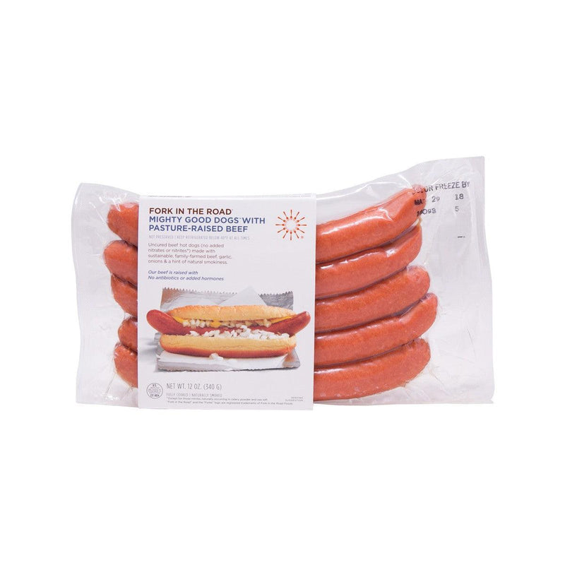 FORK IN THE ROAD Mighty Good Dogs™ Pasture-Raised Uncured Beef Hot Dogs  (340g)