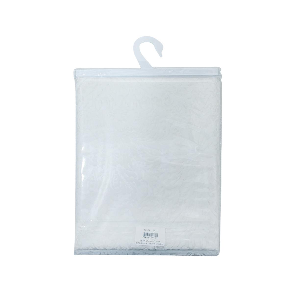 Shower Curtain - Damask White 180 x 180cm