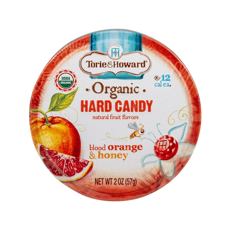 TORIE & HOWARD Organic Hard Candy - Blood Orange & Honey Flavor  (57g)