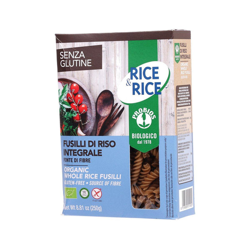 PROBIOS Rice & Rice Organic Gluten-Free Whole Rice Fusilli  (250g)
