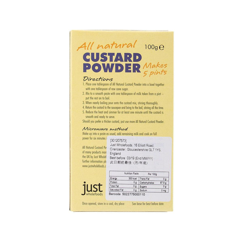 JUST WHOLEFOODS All Natural Custard Powder  (100g)