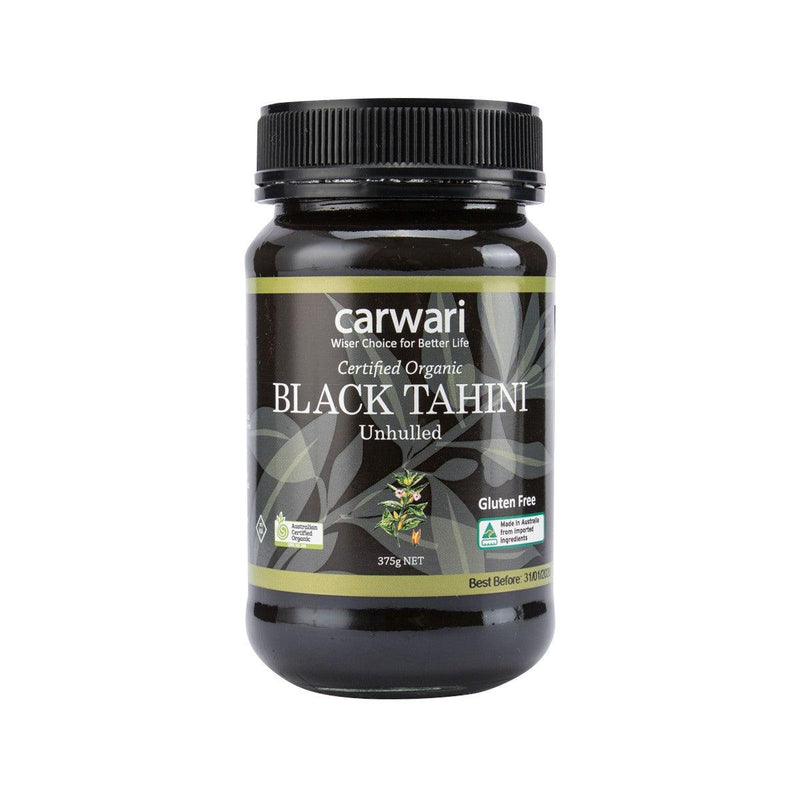 CARWARI Organic Black Tahini Unhulled  (375g)