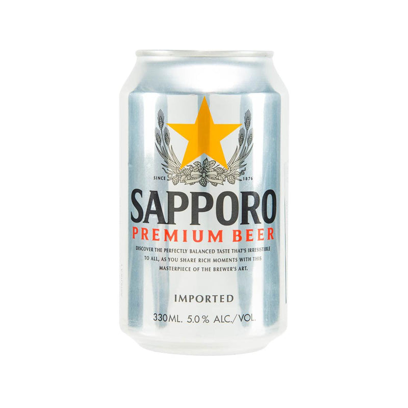 SAPPORO Premium Beer - Silver Can (Alc 5.0%)  (330mL)