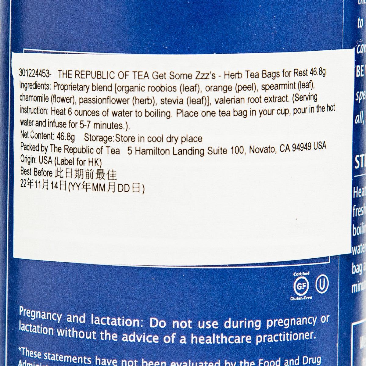 THE REPUBLIC OF TEA Get Some Zzz's - Herb Tea Bags for Rest  (46.8g) - city'super E-Shop