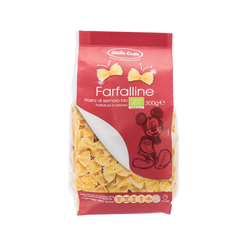 DALLA COSTA Organic Semolina Farfalline Pasta - Mickey Mouse  (300g)