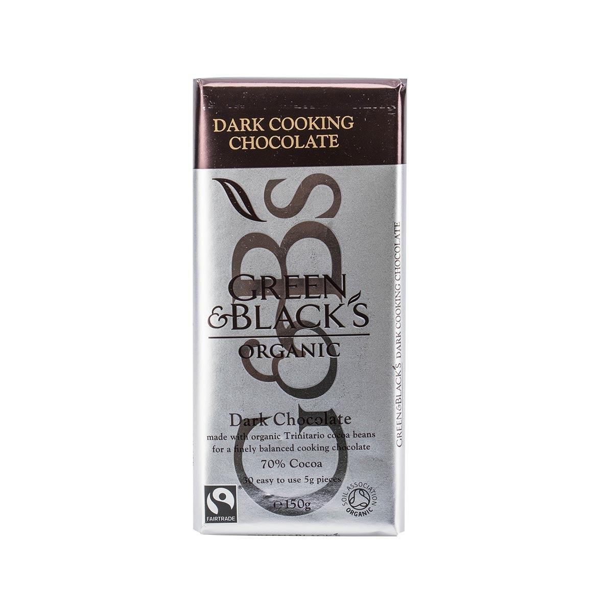 GREEN & BLACK'S Organic Dark Cooking Chocolate  (150g)