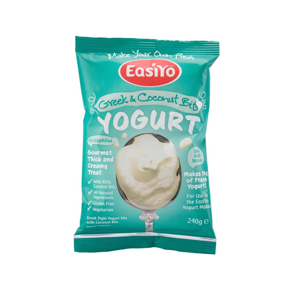 EASIYO Greek Style Coconut Flavoured Yogurt Base with Coconut Bits  (225g)