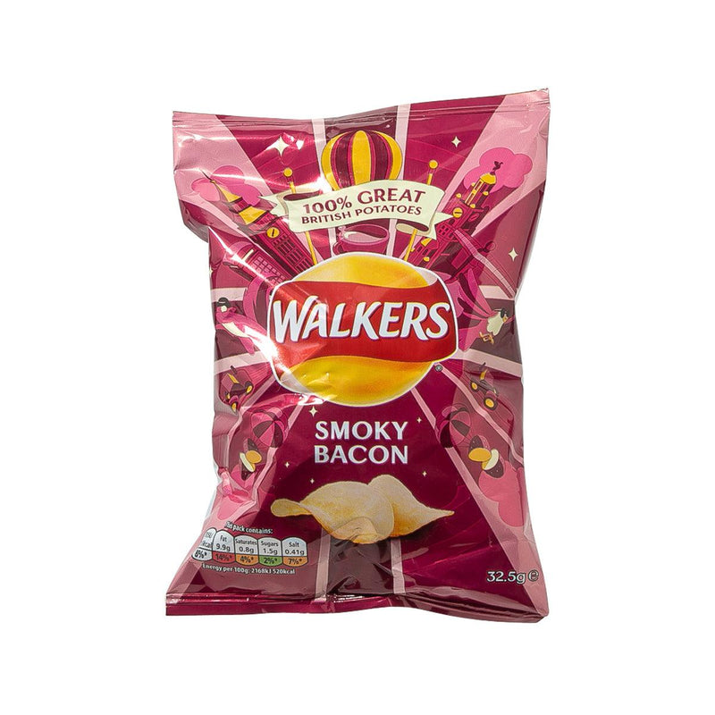 WALKERS Smoky Bacon Flavour Potato Chips  (32.5g) - city&