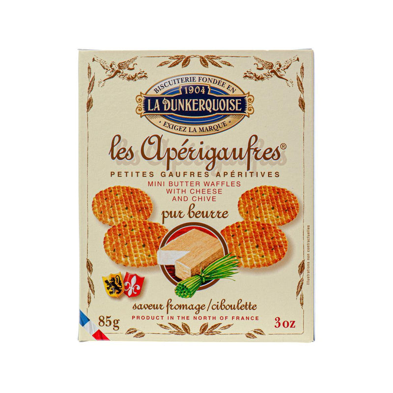 LA DUNKERQUOISE Mini Butter Waffles with Cheese & Chive  (85g)