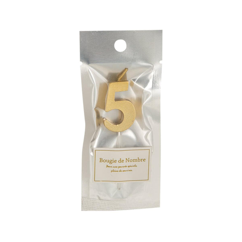 CUXCO Number Candle Gold 5