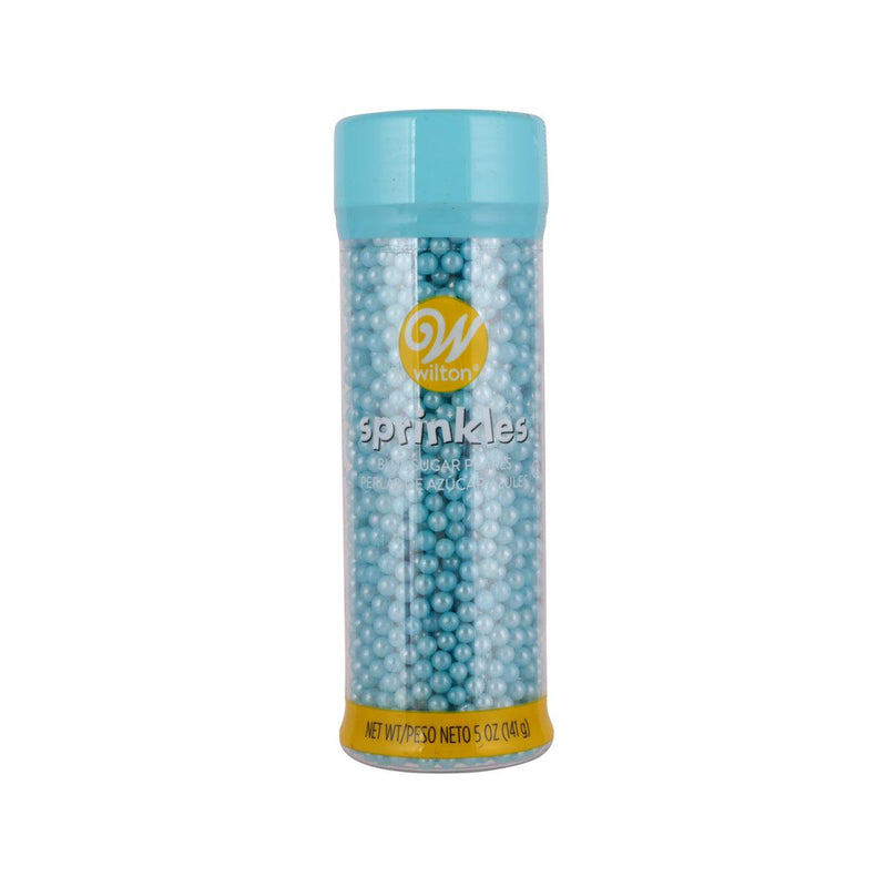 WILTON Sprinkles - Blue Sugar Pearls  (141g) - city&
