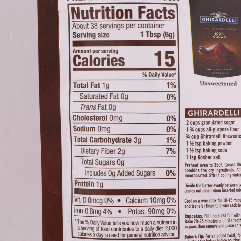 GHIRARDELLI 100% Unsweetened Cocoa Powder  (227g)