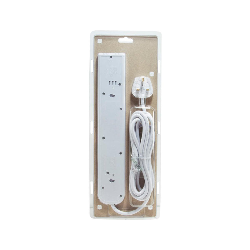 FYM 13A 4 Gang Extension Socket with 4 USB Chargings Ports (Max. 4.2A Total Output)