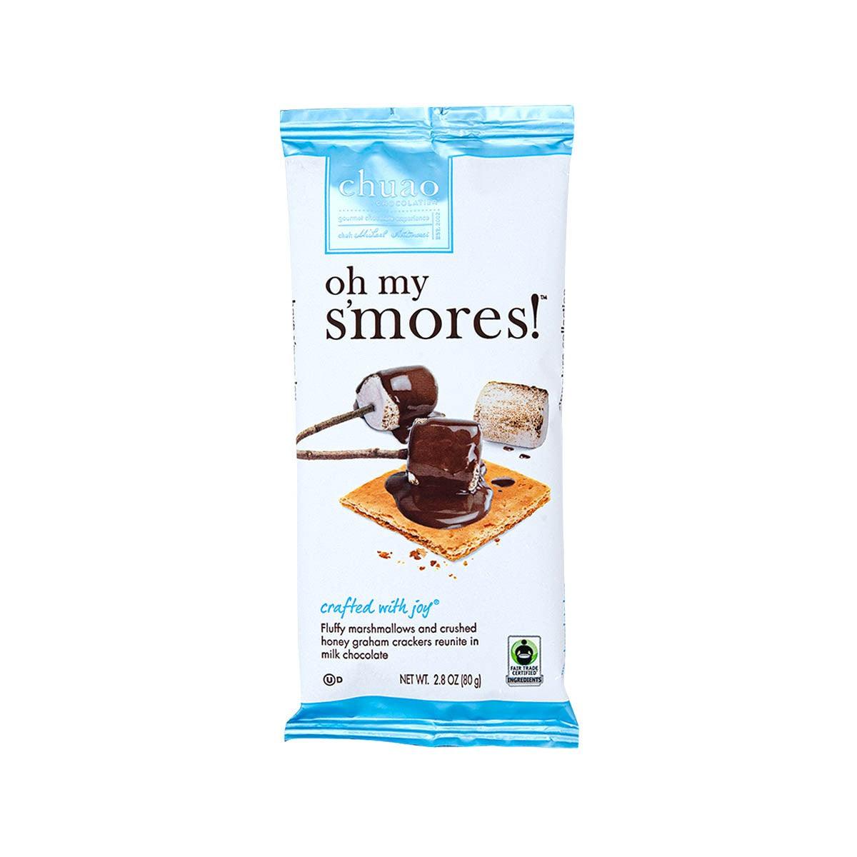 CHUAO CHOCOLATIER Gourmet Handcrafted Milk Chocolate - Marshmallows and Honey Graham Crackers  (80g)