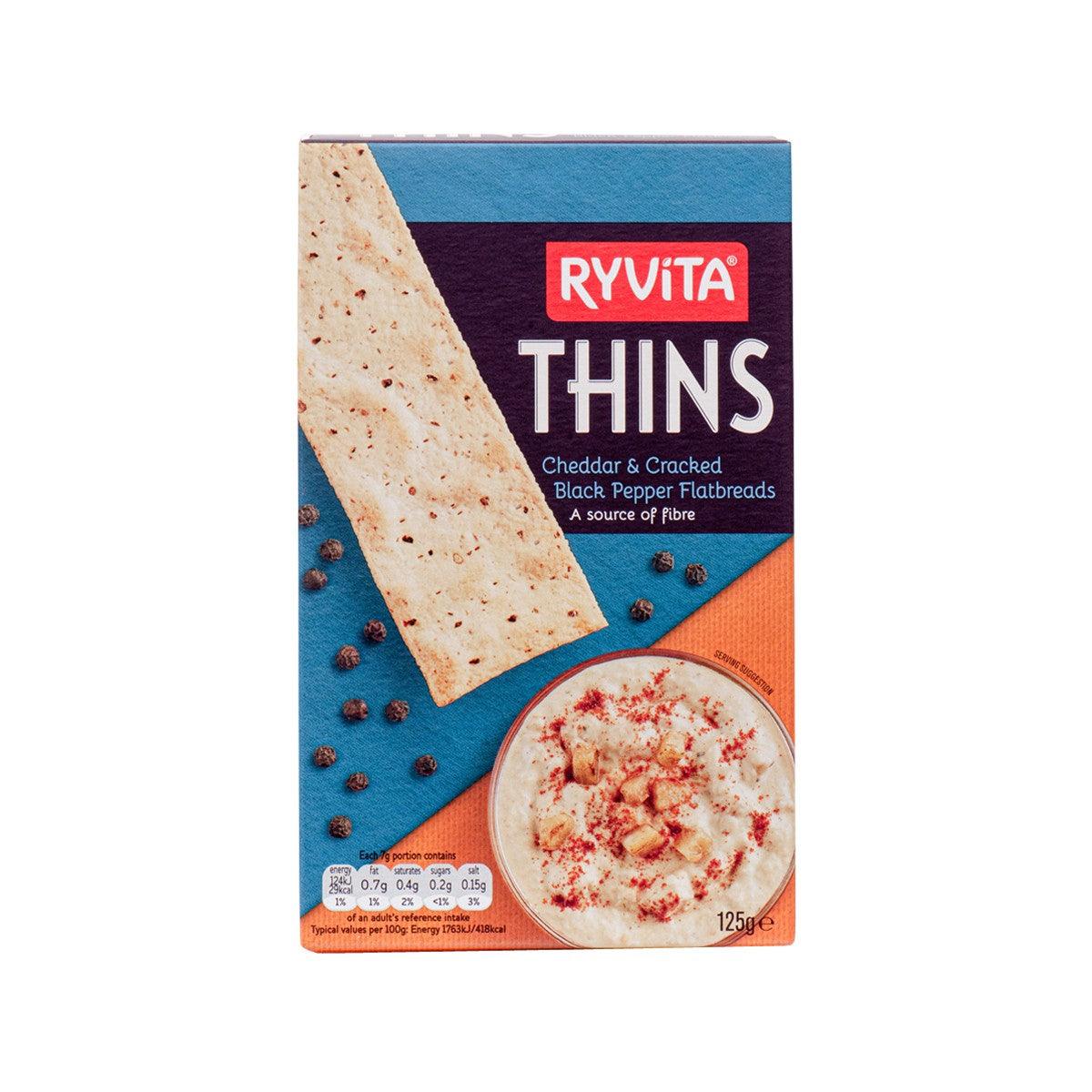 RYVITA 車打芝士及黑胡椒薄脆餅  (125g)