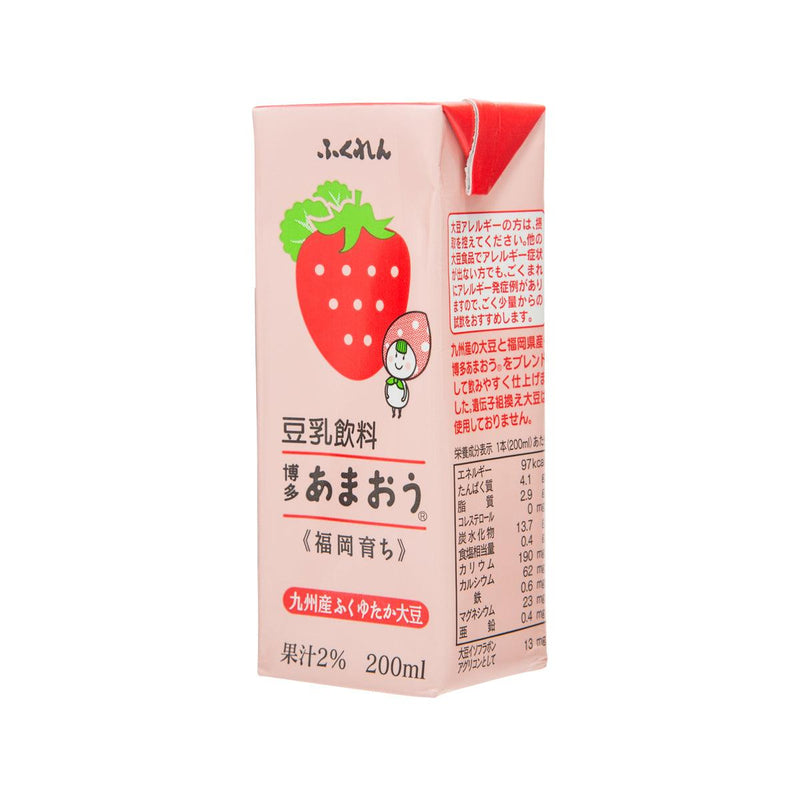 FUKUREN Amaou Strawberry Soymilk Drink  (200mL)