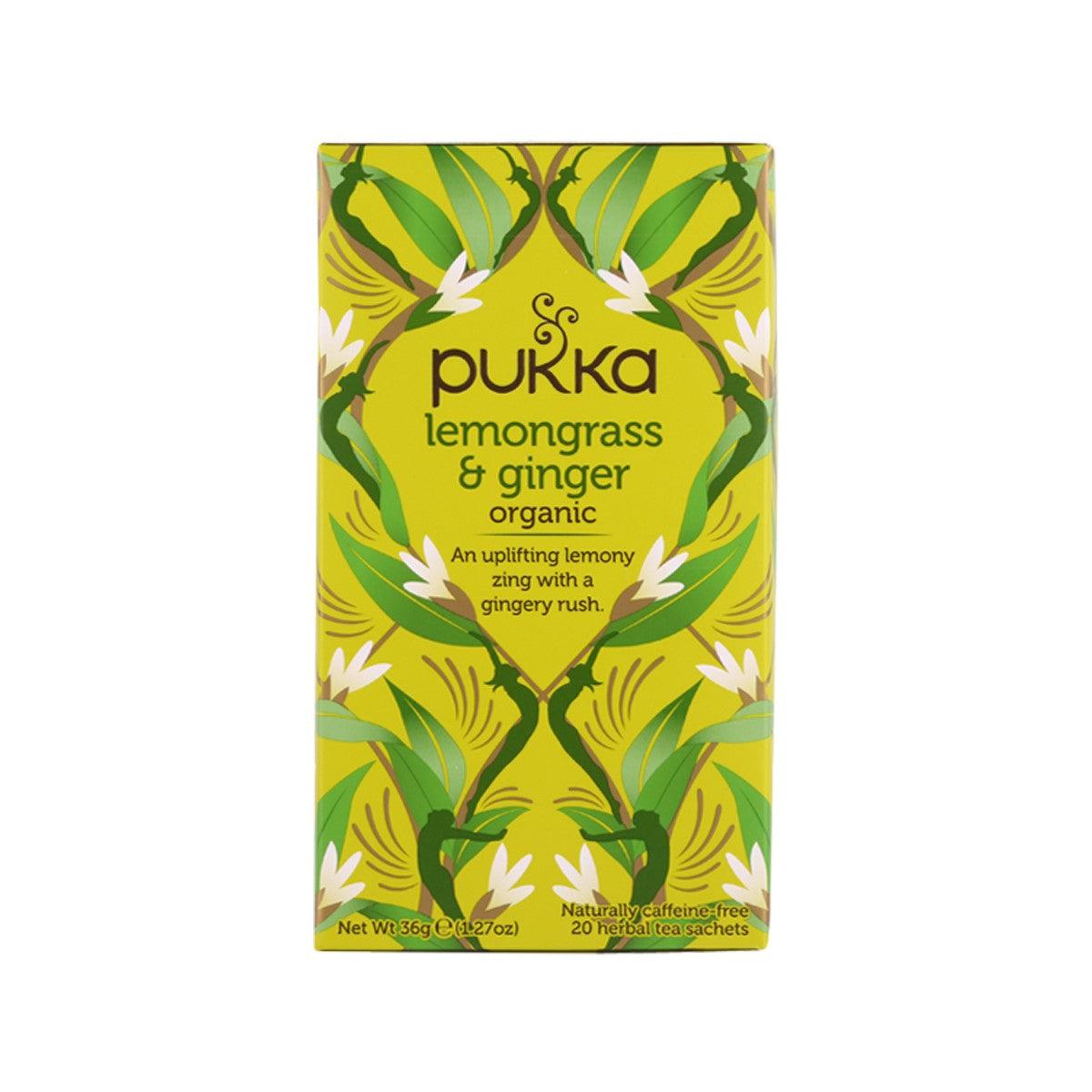 PUKKA Organic Lemongrass & Ginger Tea Sachets  (36g)