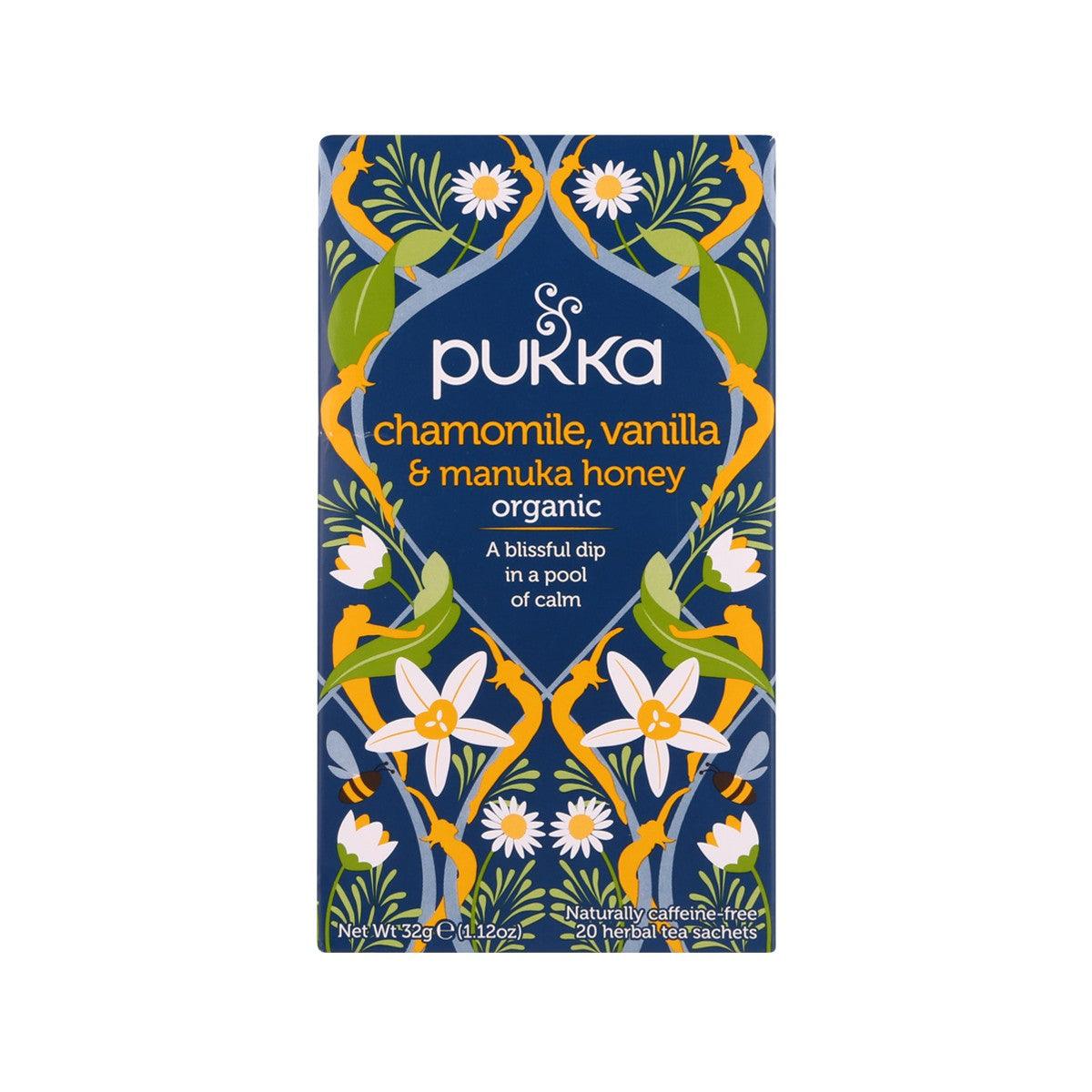 PUKKA Organic Chamomile, Vanilla & Manuka Honey Tea Sachets  (32g)