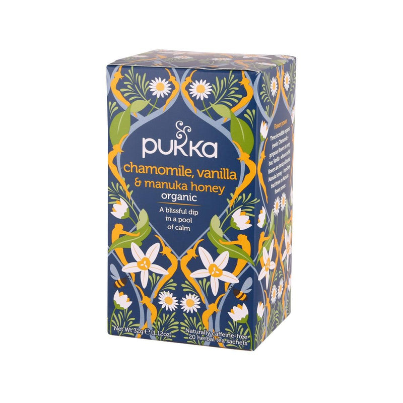 PUKKA Organic Chamomile, Vanilla & Manuka Honey Tea Sachets  (32g)