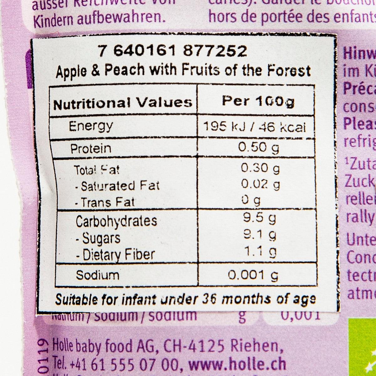 HOLLE Organic Berry Puppy Pouch - Apple & Peach with Fruits of the Forest  (100g)