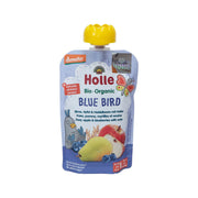 HOLLE Organic Blue Bird Pouch - Pear, Apple & Blueberries with Oats  (100g)