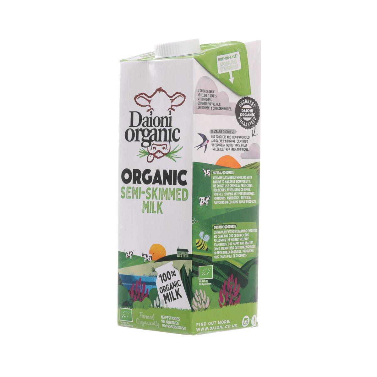 DAIONI Organic Semi-Skimmed Cow's Milk  (1L)