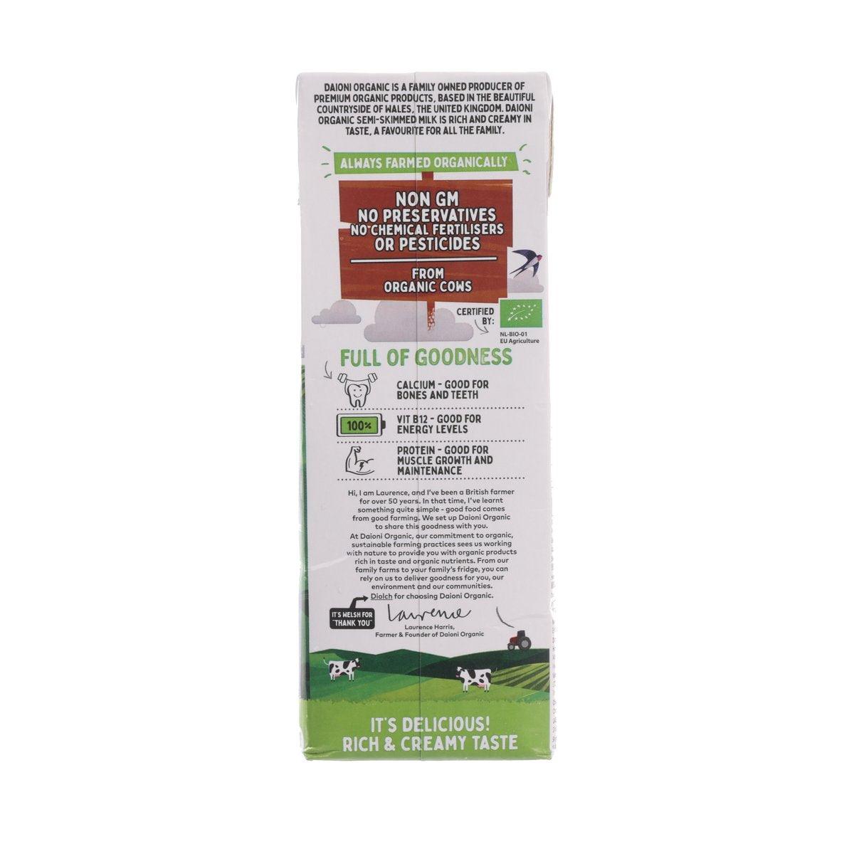 DAIONI Organic Semi-Skimmed Cow's Milk  (1L)