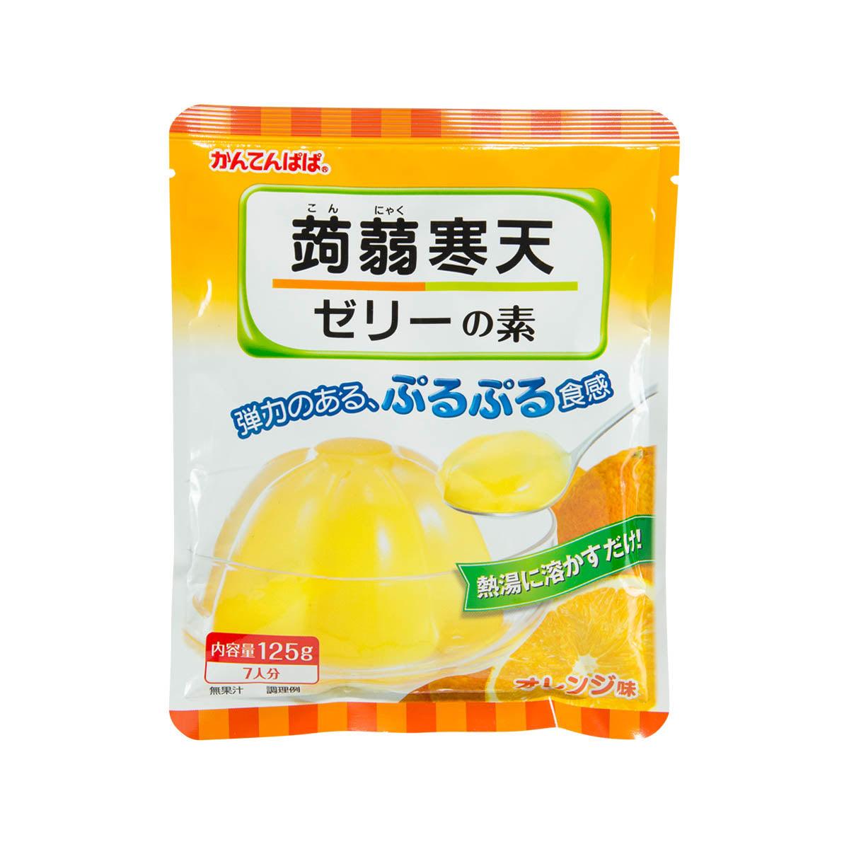 INAFOOD Kanten Papa Konnyaku & Agar Jelly Mix - Orange Flavor  (125g)