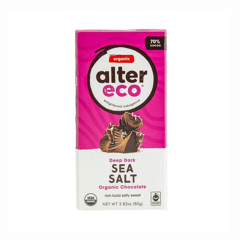 ALTER ECO Organic 70% Sea Salt Dark Chocolate  (80g)