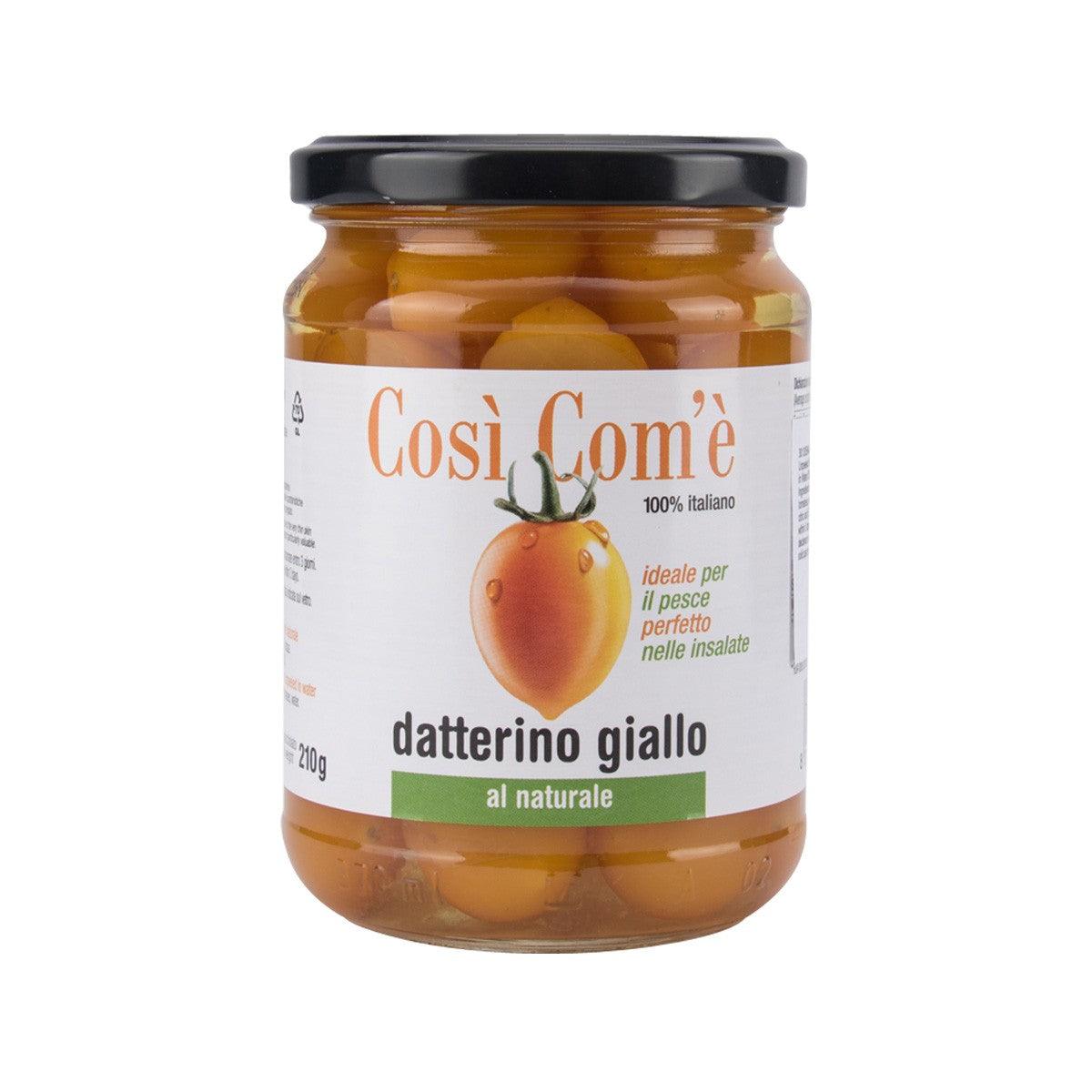COSI COME Whole Unpeeled Yellow Datterino Tomatoes in Water  (350g)