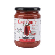 COSI COME Whole Peeled Red Datterino Tomatoes in Tomato Juice  (350g)