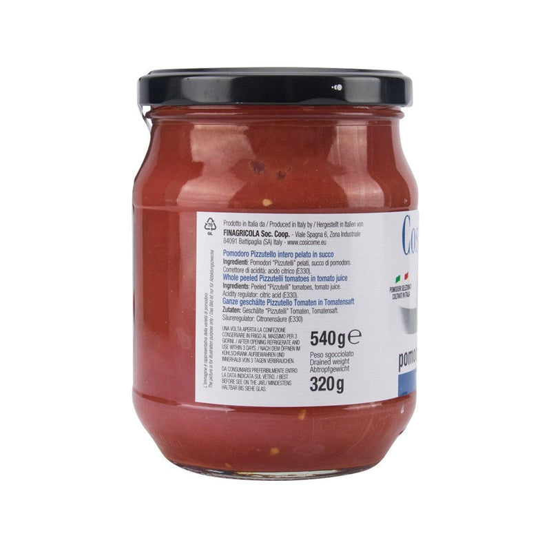 COSI COME Peeled Whole Pizzutello Tomatoes in Tomato Juice  (540g)