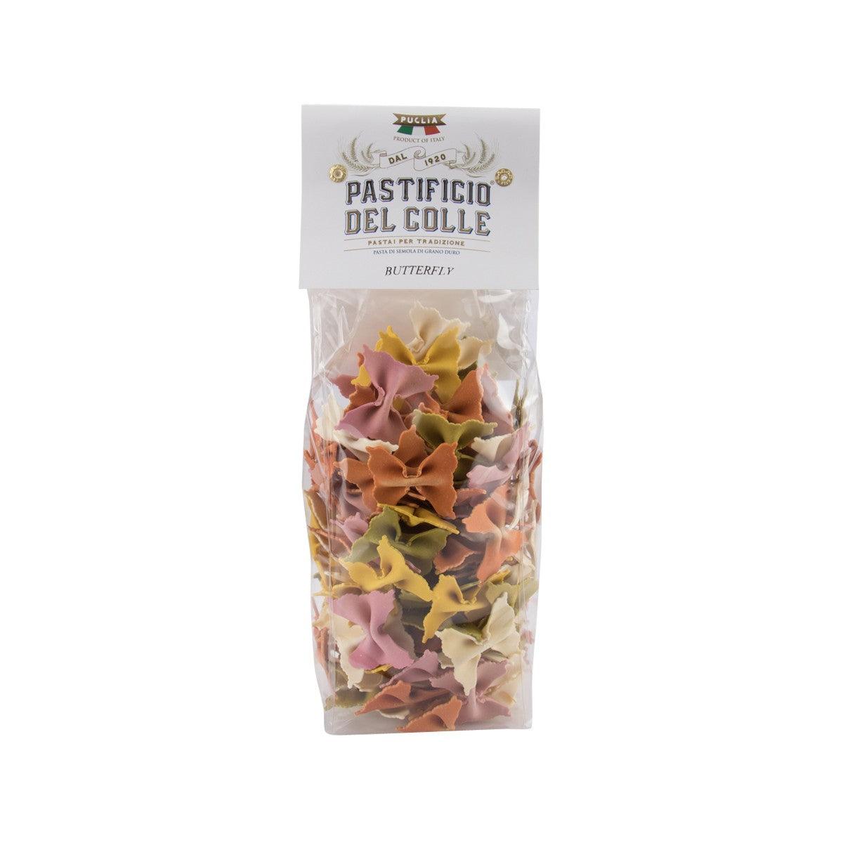 PASTIFICIO DEL COLLE Artisanal Colorful Pasta - Rainbow Butterfly  (500g)