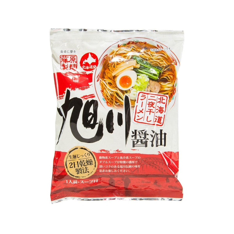 FUJIWARA SEIMEN Hokkaido Asahikawa Soy Sauce Ramen Noodle  (105.5g)