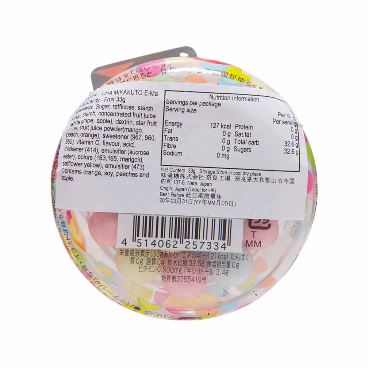 UHA E-Ma Throat Candy - Fruit  (33g) - city'super E-Shop