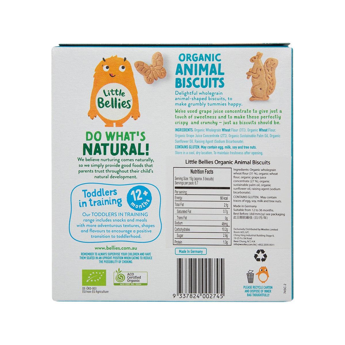 LITTLE BELLIES Organic Animal Biscuits  (130g)